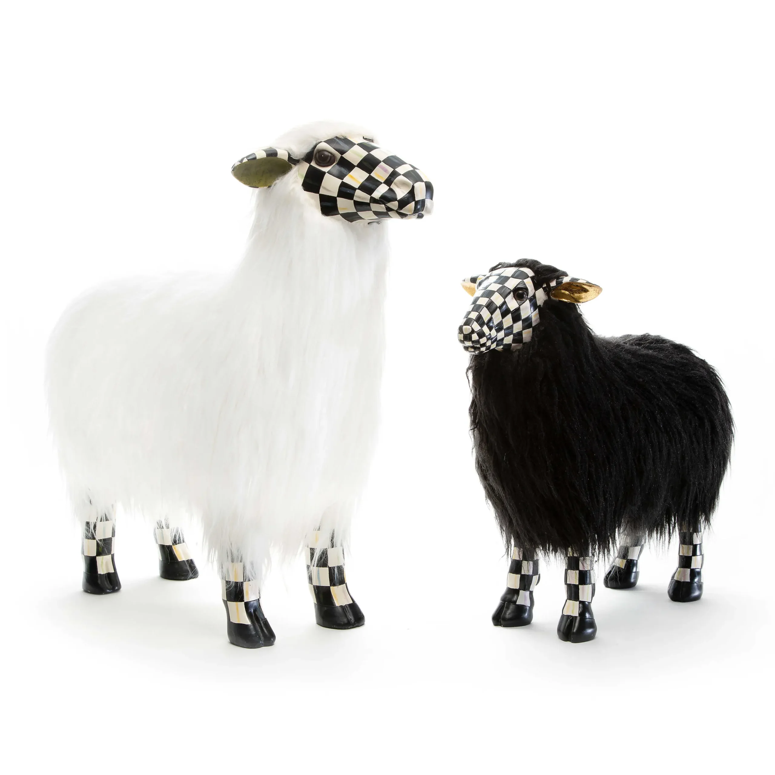 New MacKenzie-Childs Courtly Check Black Sheep - Small