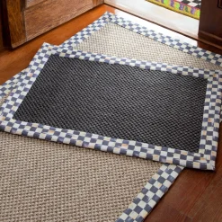 Hot MacKenzie-Childs Courtly Check Black Sisal Rug - 2' X 3'