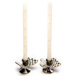 Outlet MacKenzie-Childs Courtly Check Butterfly Candle Holders - Set Of 2