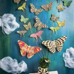 Sale MacKenzie-Childs Courtly Check Butterfly Wall Decor