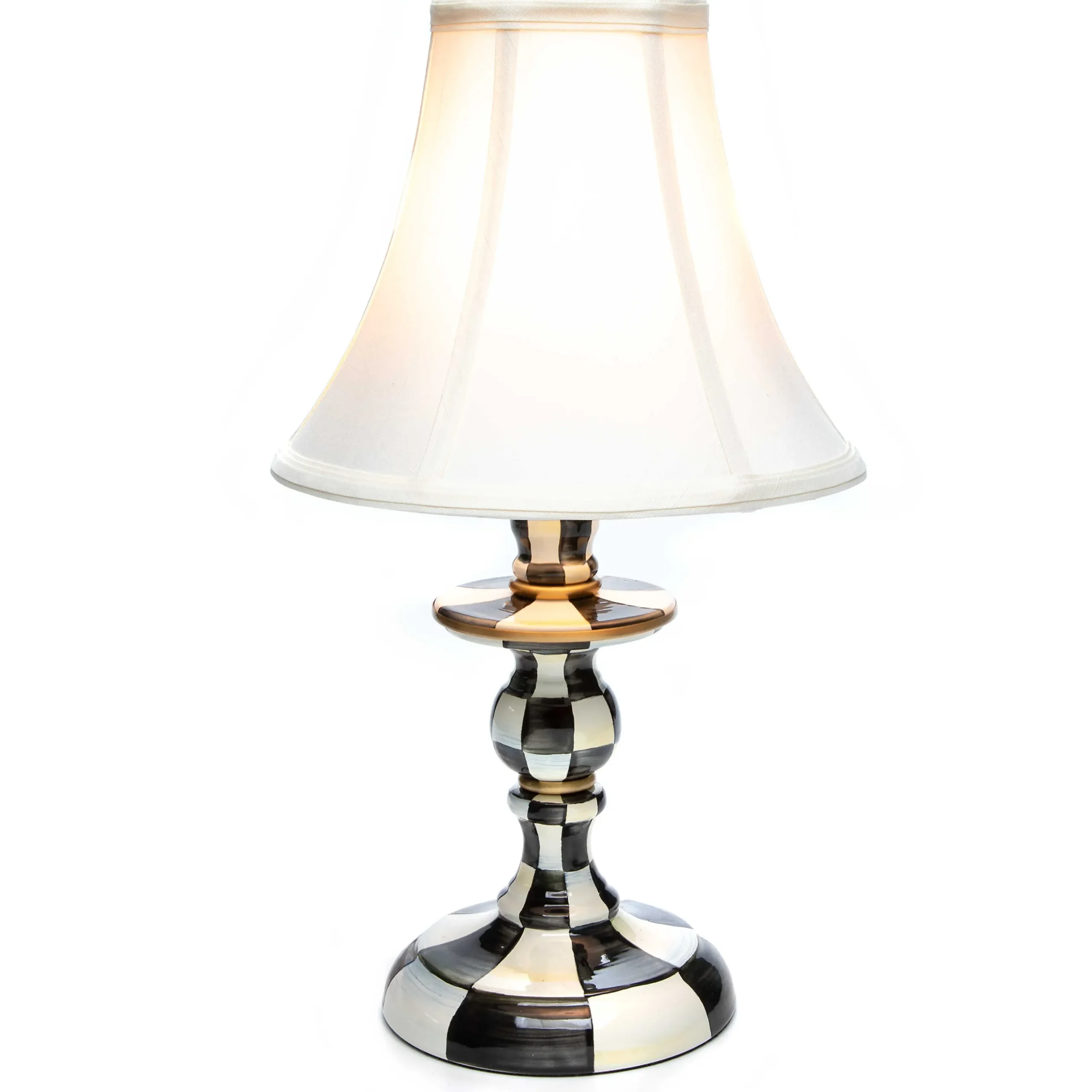 Clearance MacKenzie-Childs Courtly Check Candlestick Lamp