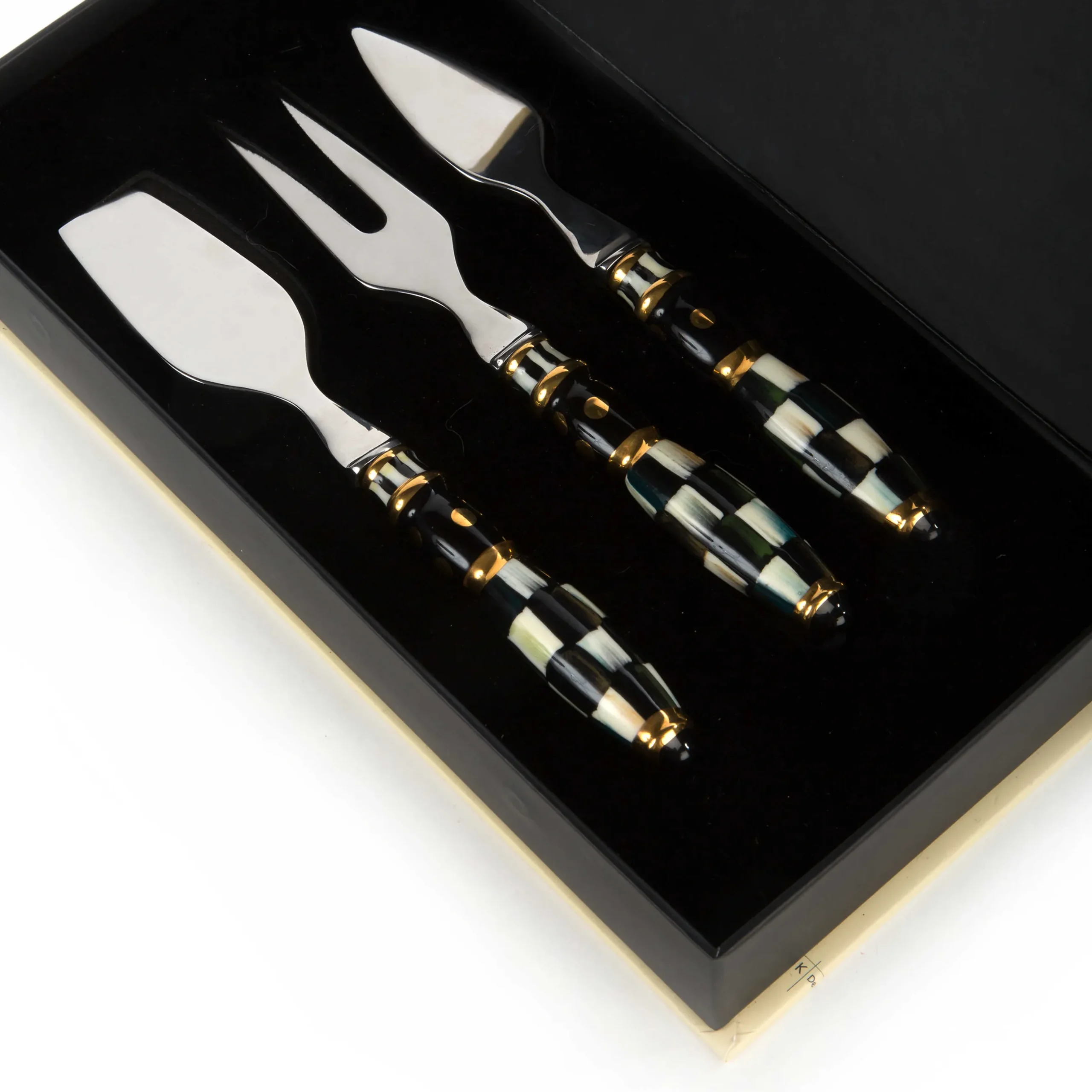 Outlet MacKenzie-Childs Courtly Check Cheese Knife Set