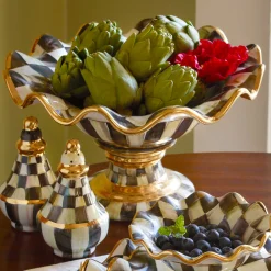 MacKenzie-Childs Courtly Check Compote