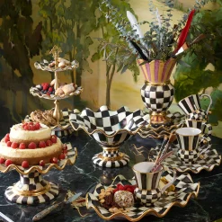 MacKenzie-Childs Courtly Check Compote