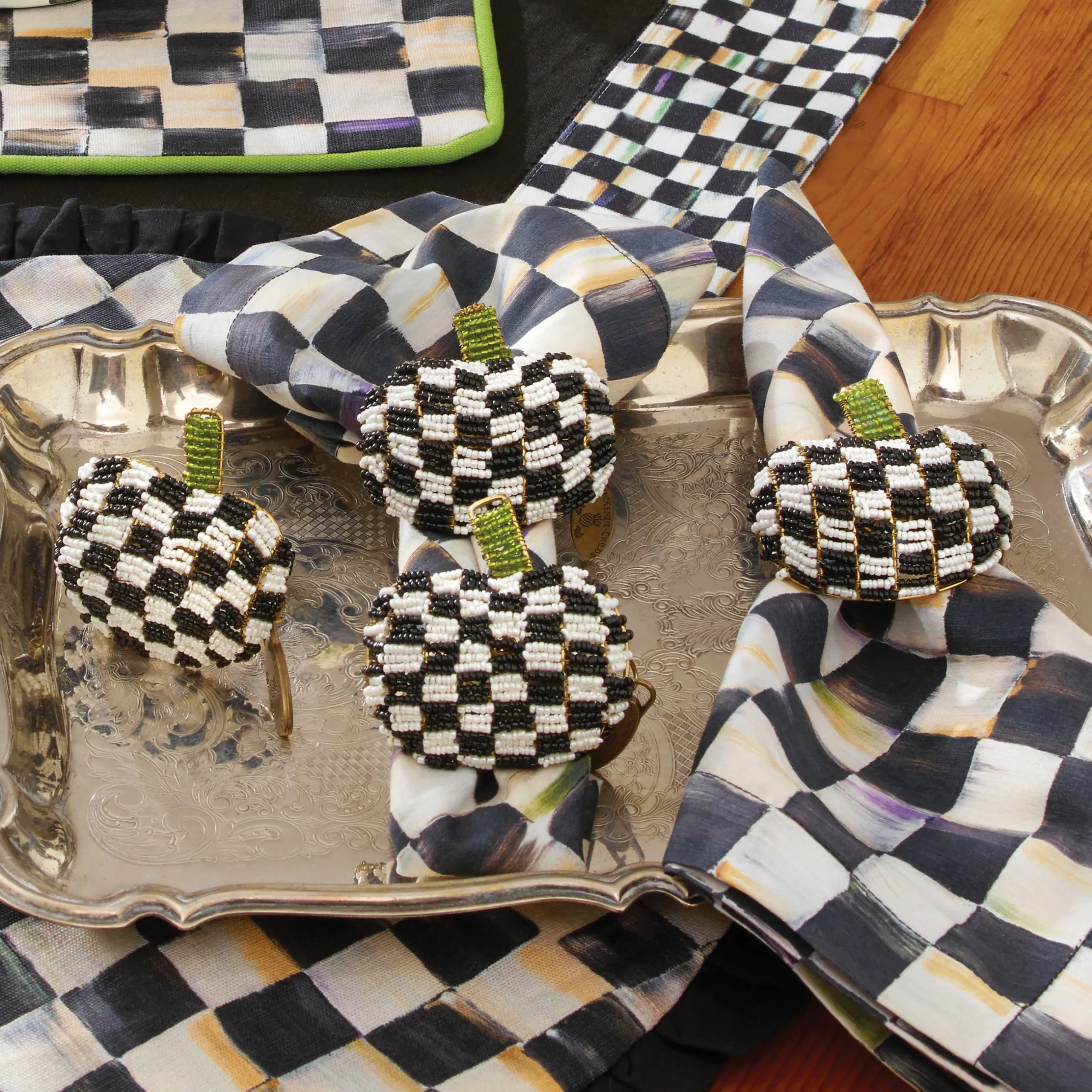 Clearance MacKenzie-Childs Courtly Check Cotton Napkin