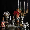 Outlet MacKenzie-Childs Courtly Check Deer Head Candelabra