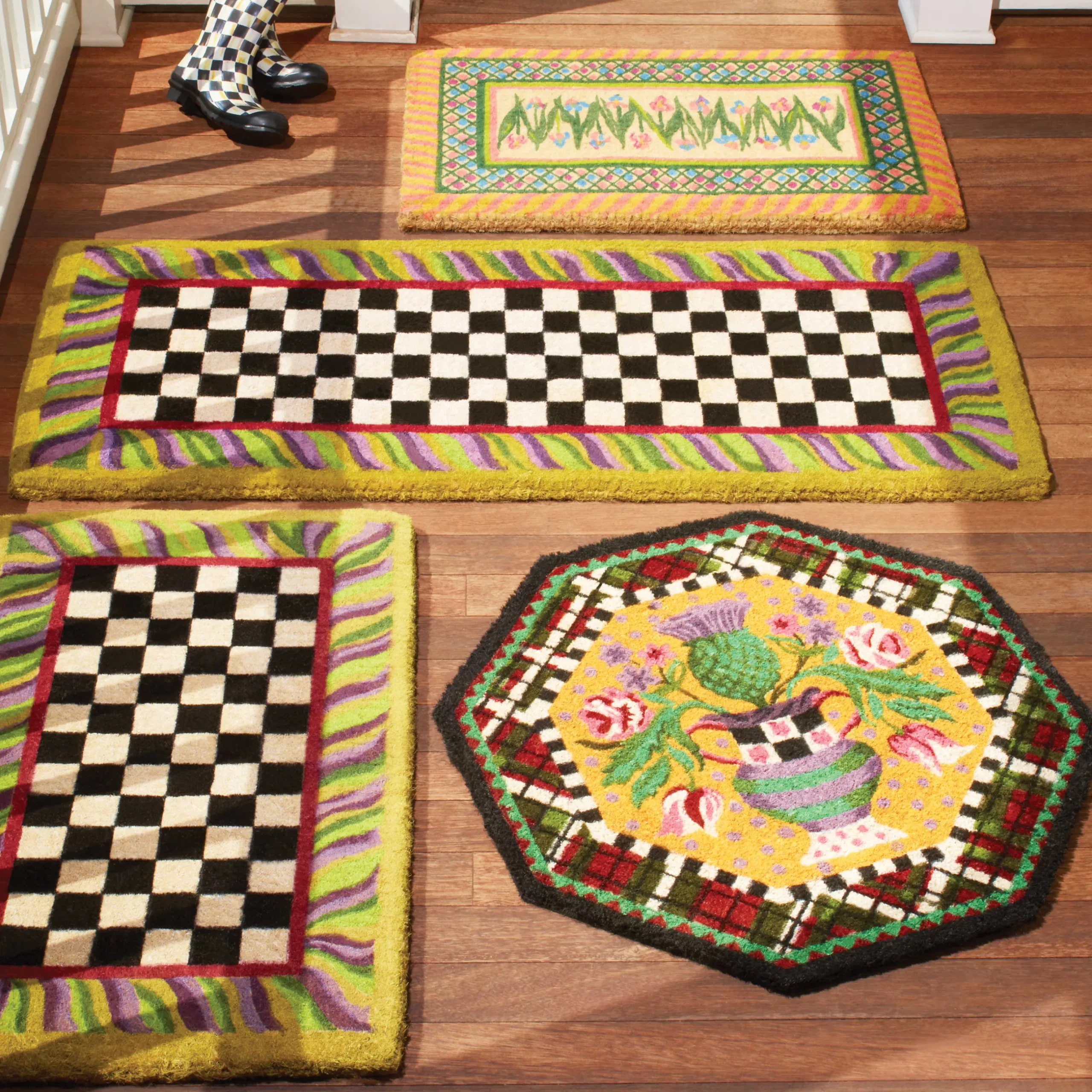 MacKenzie-Childs Courtly Check Double Door Entrance Mat