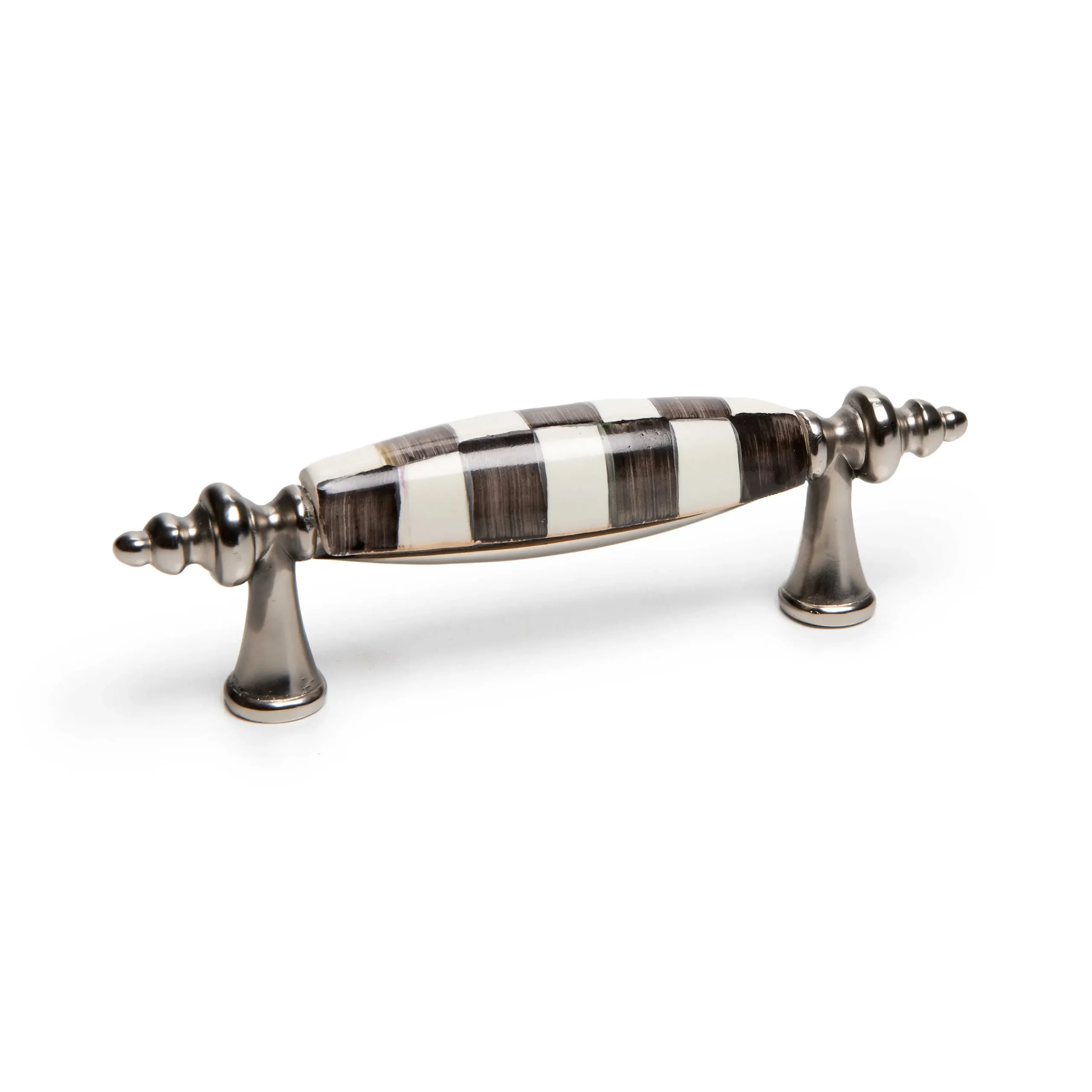 Discount MacKenzie-Childs Courtly Check Drawer Pull - Nickel
