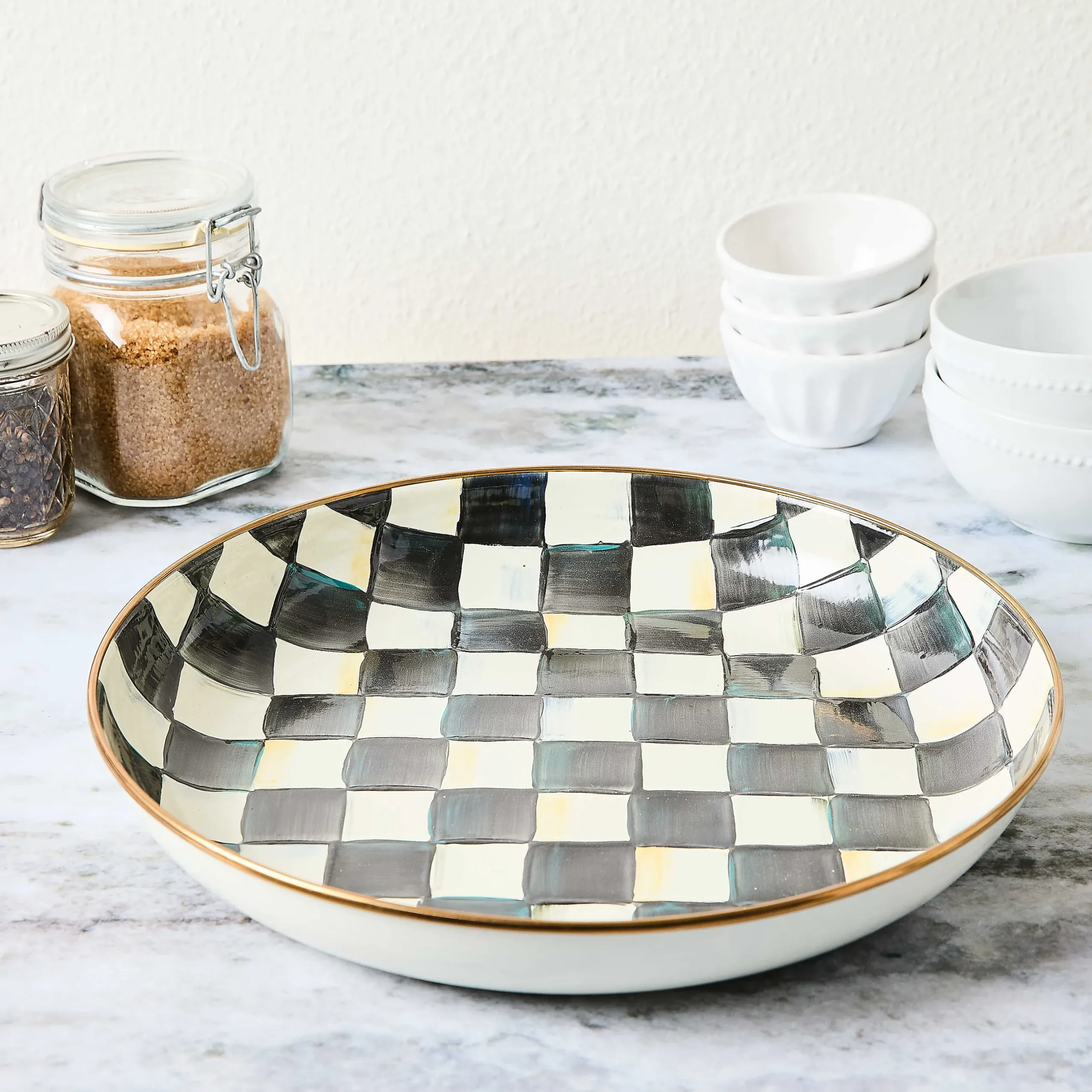 Online MacKenzie-Childs Courtly Check Enamel Abundant Bowl