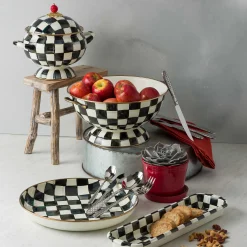 Discount MacKenzie-Childs Courtly Check Enamel Baguette Dish
