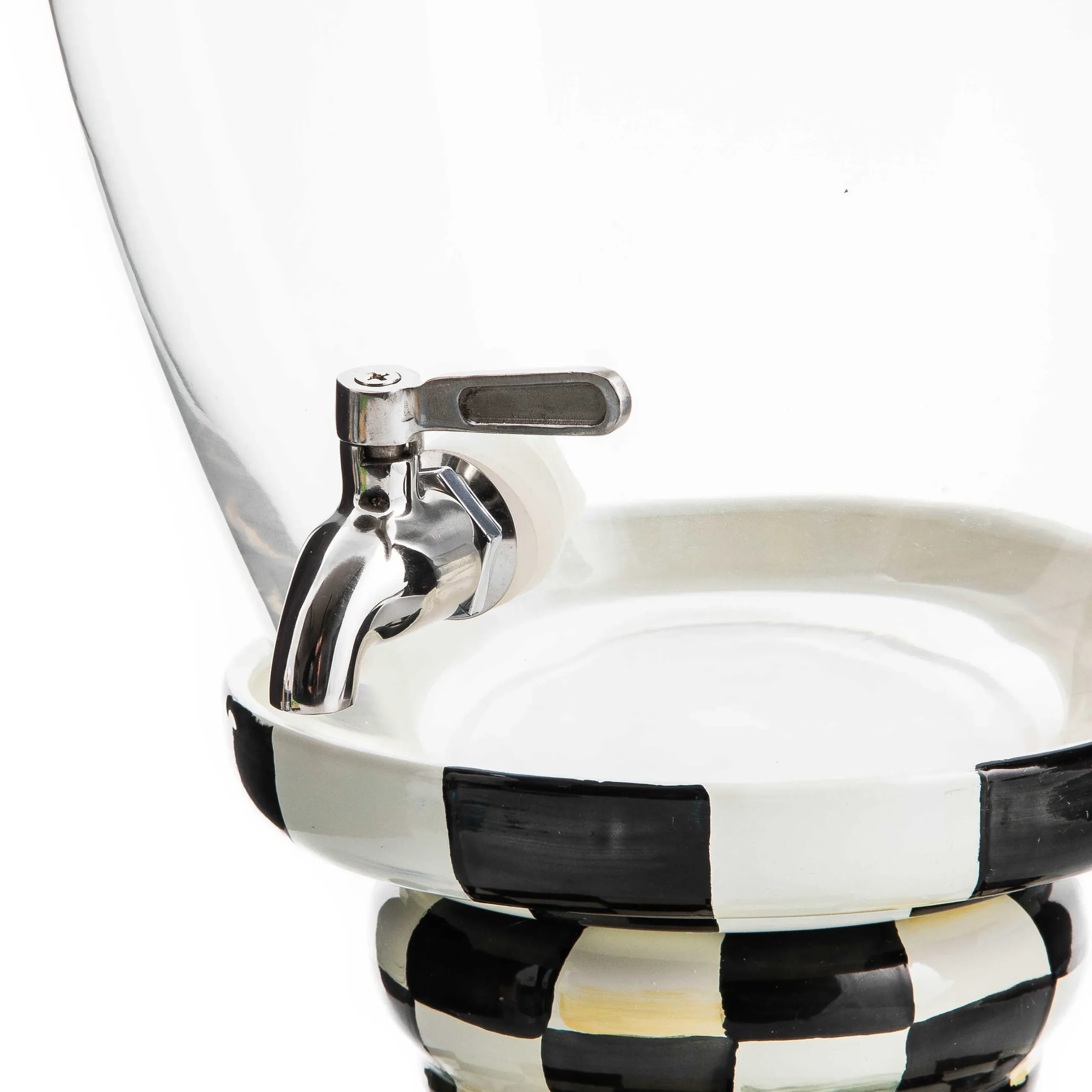 Clearance MacKenzie-Childs Courtly Check Enamel Beverage Hostess