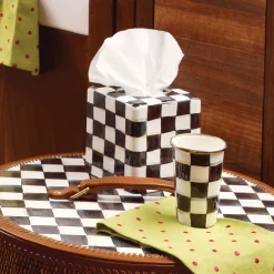 Sale MacKenzie-Childs Courtly Check Enamel Boutique Tissue Box Cover