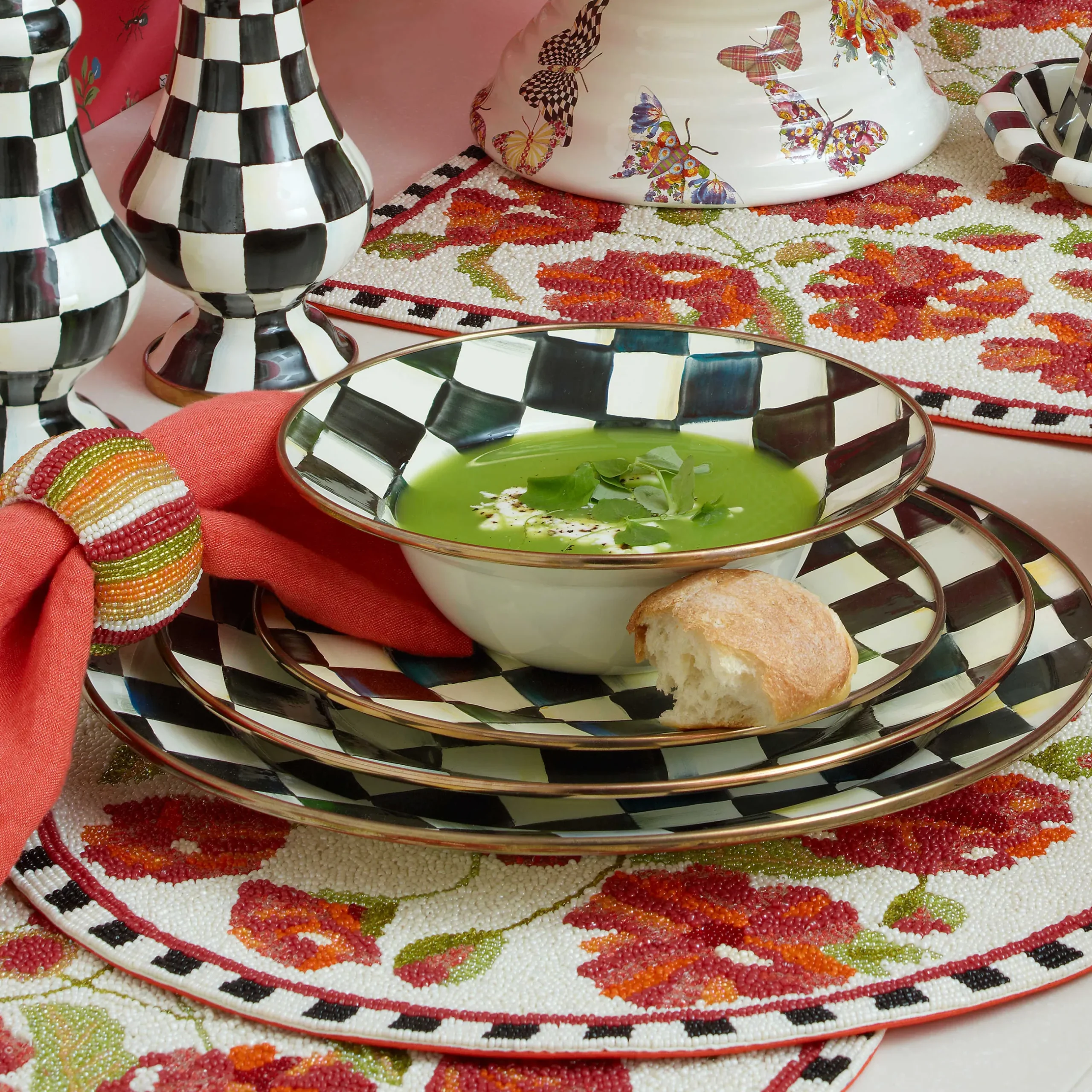 Sale MacKenzie-Childs Courtly Check Enamel Breakfast Bowl
