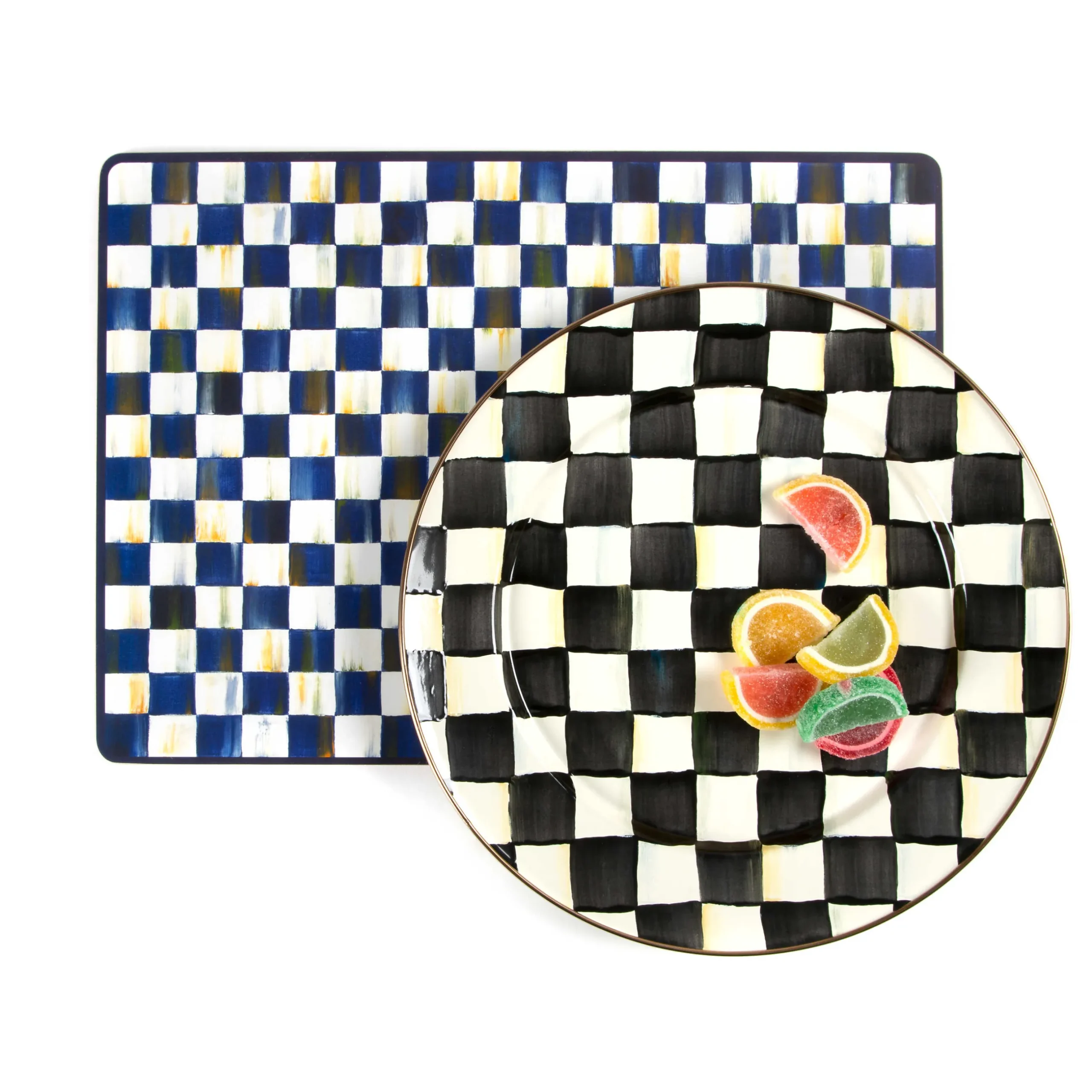 Online MacKenzie-Childs Courtly Check Enamel Charger/Plate