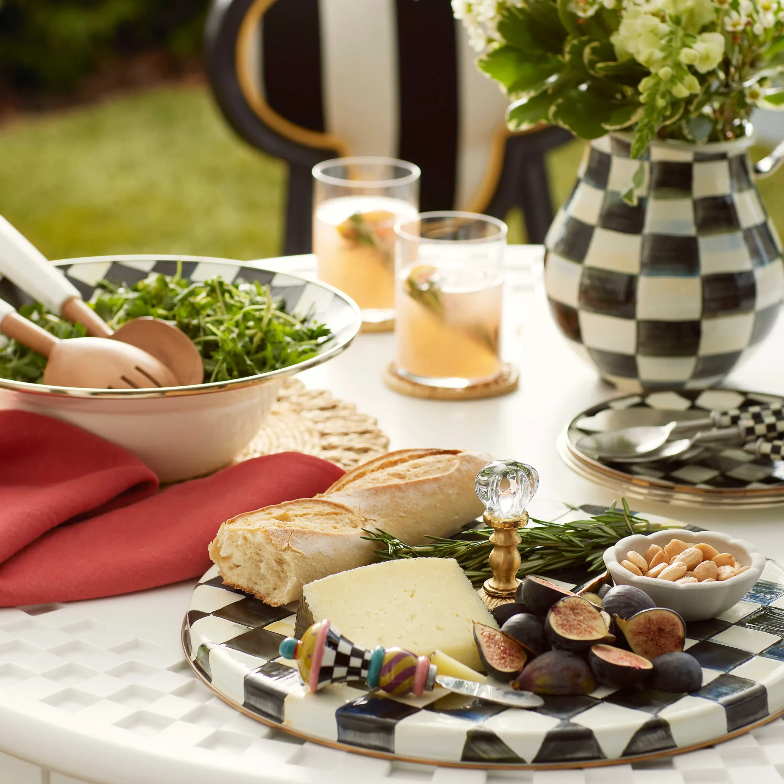 Discount MacKenzie-Childs Courtly Check Enamel Cheese Course