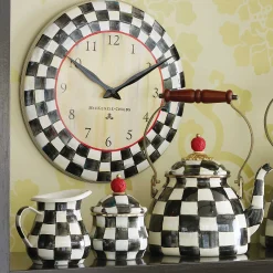 Hot MacKenzie-Childs Courtly Check Enamel Clock