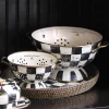 Clearance MacKenzie-Childs Courtly Check Enamel Colander - Large