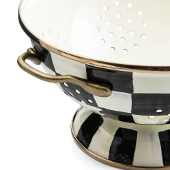 Clearance MacKenzie-Childs Courtly Check Enamel Colander - Large