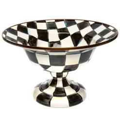 Discount MacKenzie-Childs Courtly Check Enamel Compote - Large