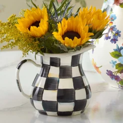 Outlet MacKenzie-Childs Courtly Check Enamel Creamer