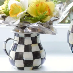Outlet MacKenzie-Childs Courtly Check Enamel Creamer