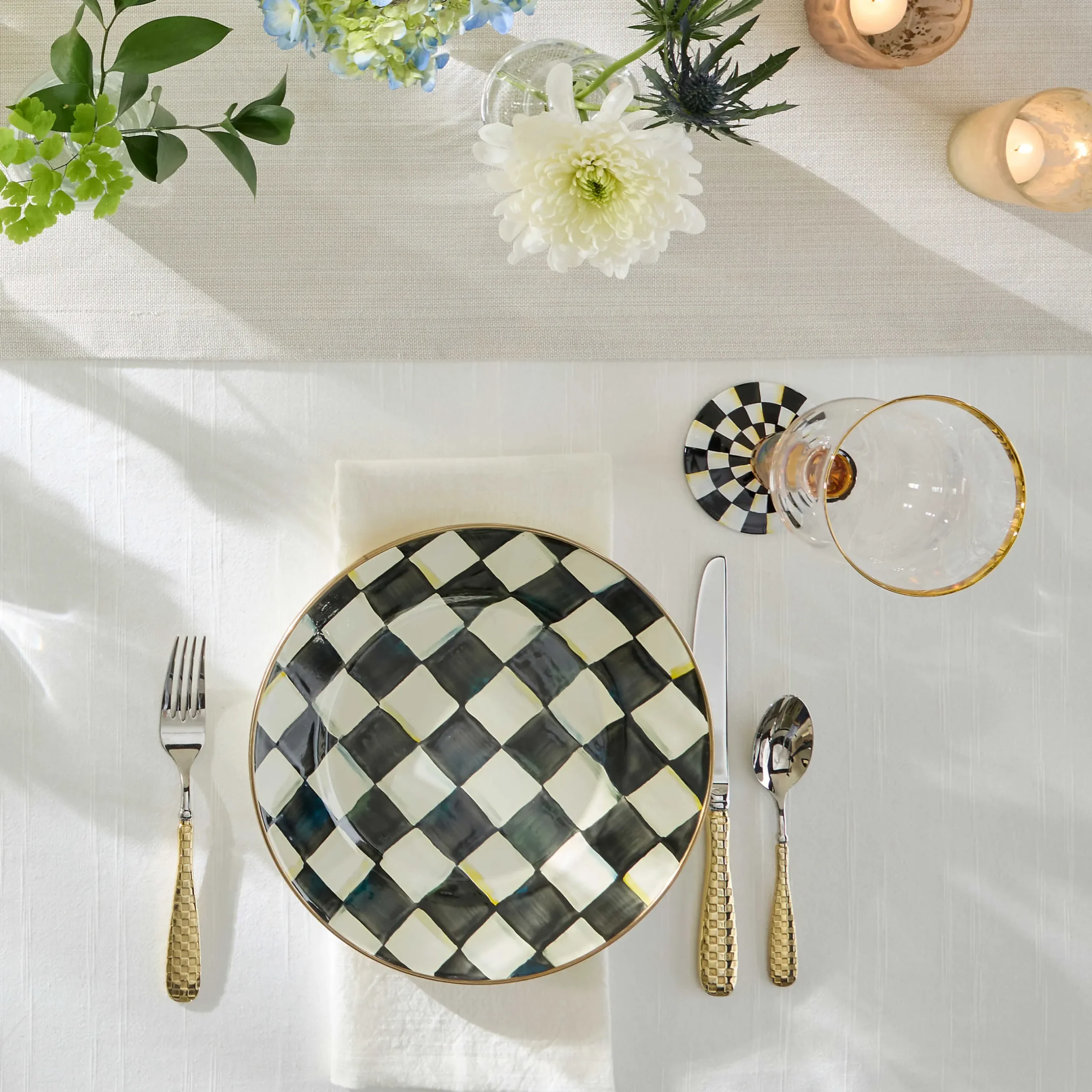 Discount MacKenzie-Childs Courtly Check Enamel Dinner Plate