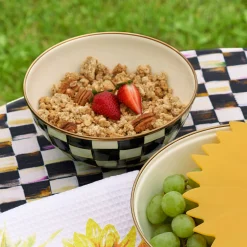 Sale MacKenzie-Childs Courtly Check Enamel Everyday Bowl - Small