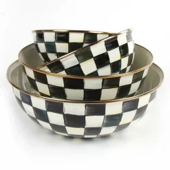 Sale MacKenzie-Childs Courtly Check Enamel Everyday Bowl - Small