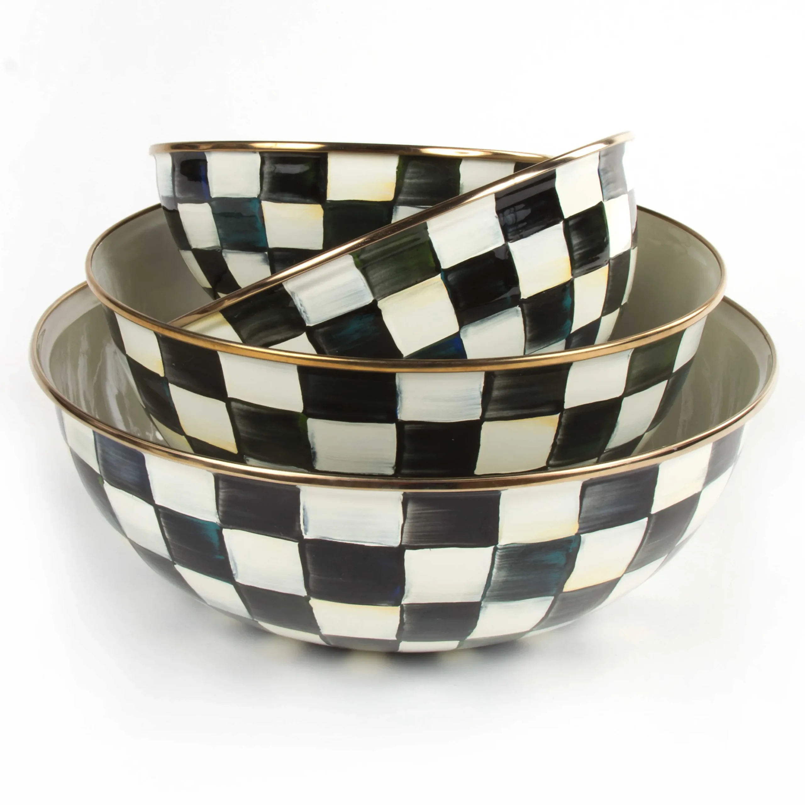 Sale MacKenzie-Childs Courtly Check Enamel Everyday Bowl - Small