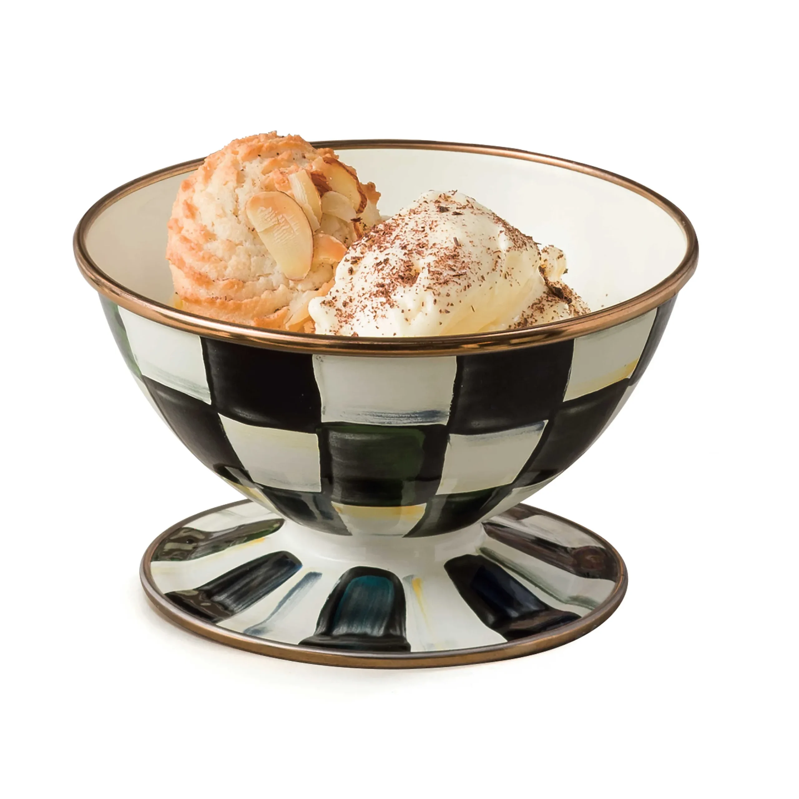 Online MacKenzie-Childs Courtly Check Enamel Ice Cream Dish