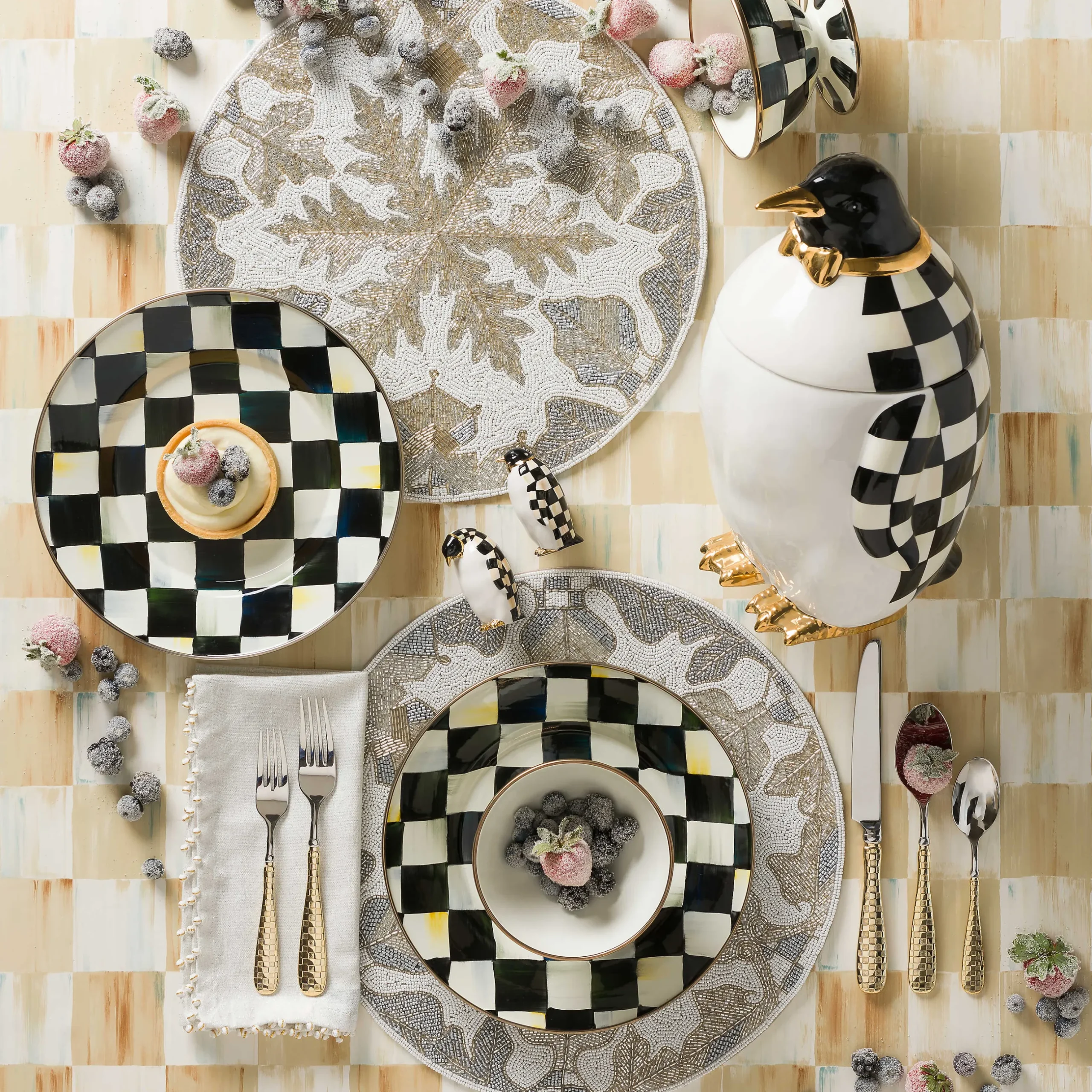 Online MacKenzie-Childs Courtly Check Enamel Ice Cream Dish