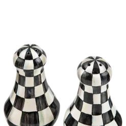 Outlet MacKenzie-Childs Courtly Check Enamel Large Salt & Pepper Shakers