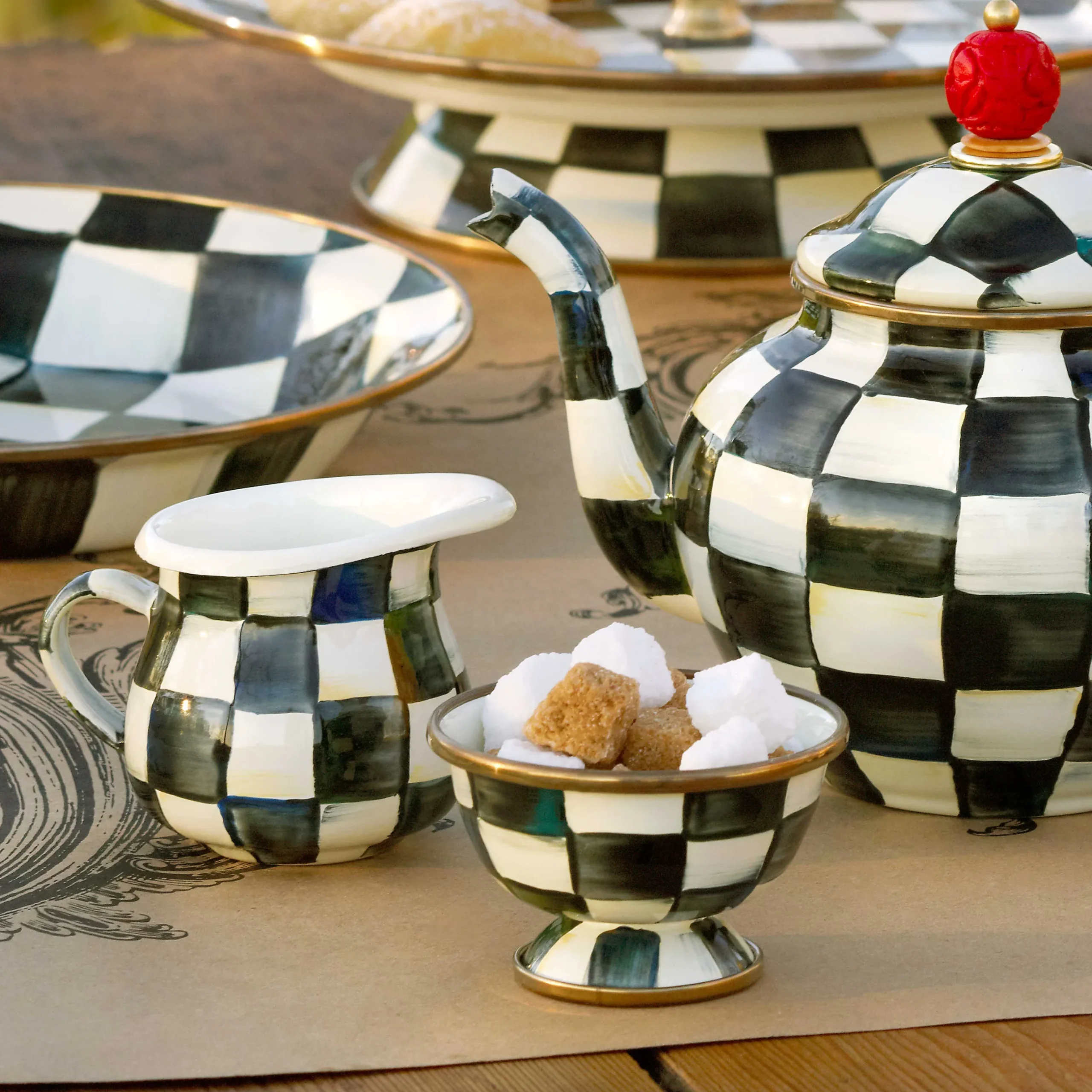 Best MacKenzie-Childs Courtly Check Enamel Little Creamer