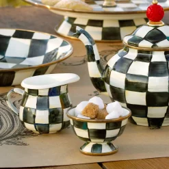 New MacKenzie-Childs Courtly Check Enamel Little Sugar Bowl