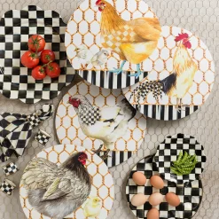 Discount MacKenzie-Childs Courtly Check Enamel Napkin Rings - Set Of 4