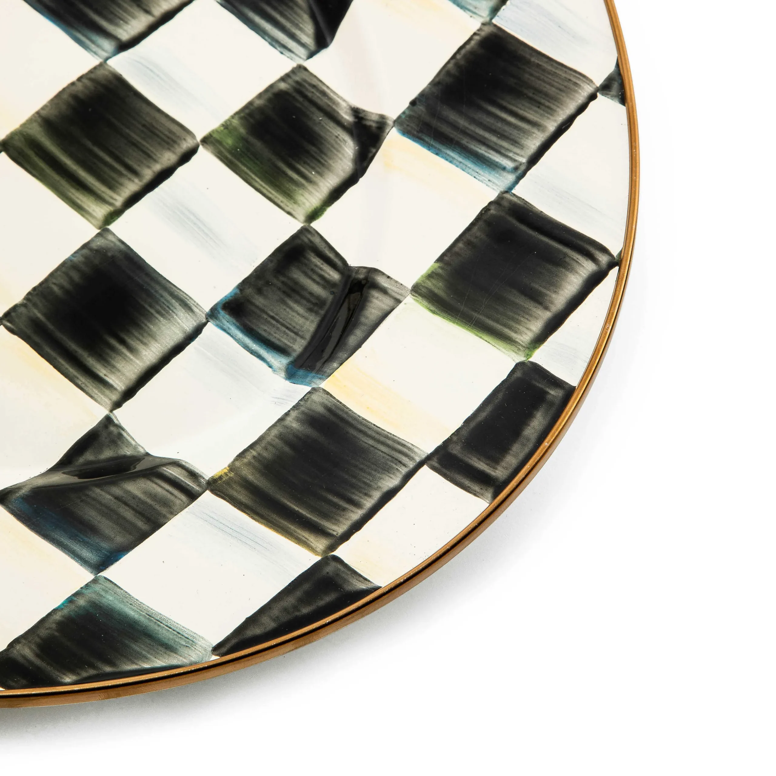 Best MacKenzie-Childs Courtly Check Enamel Oval Platter - Medium