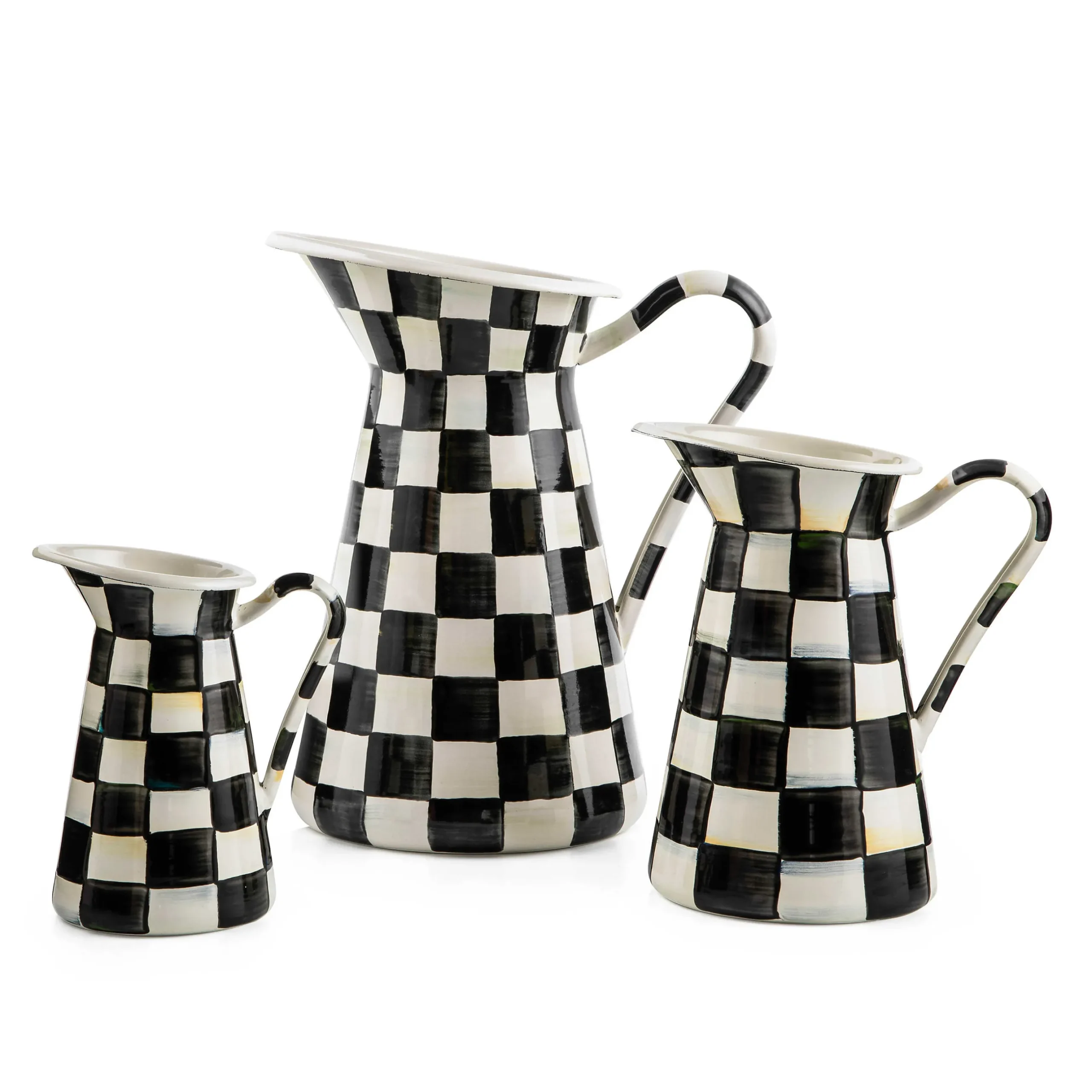 MacKenzie-Childs Courtly Check Enamel Practical Pitcher - Large
