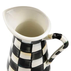 Sale MacKenzie-Childs Courtly Check Enamel Practical Pitcher - Small