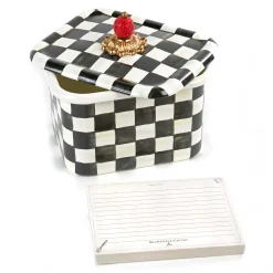 Outlet MacKenzie-Childs Courtly Check Enamel Recipe Box