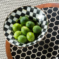 Clearance MacKenzie-Childs Courtly Check Enamel Serving Bowl