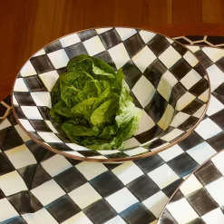 Clearance MacKenzie-Childs Courtly Check Enamel Serving Bowl