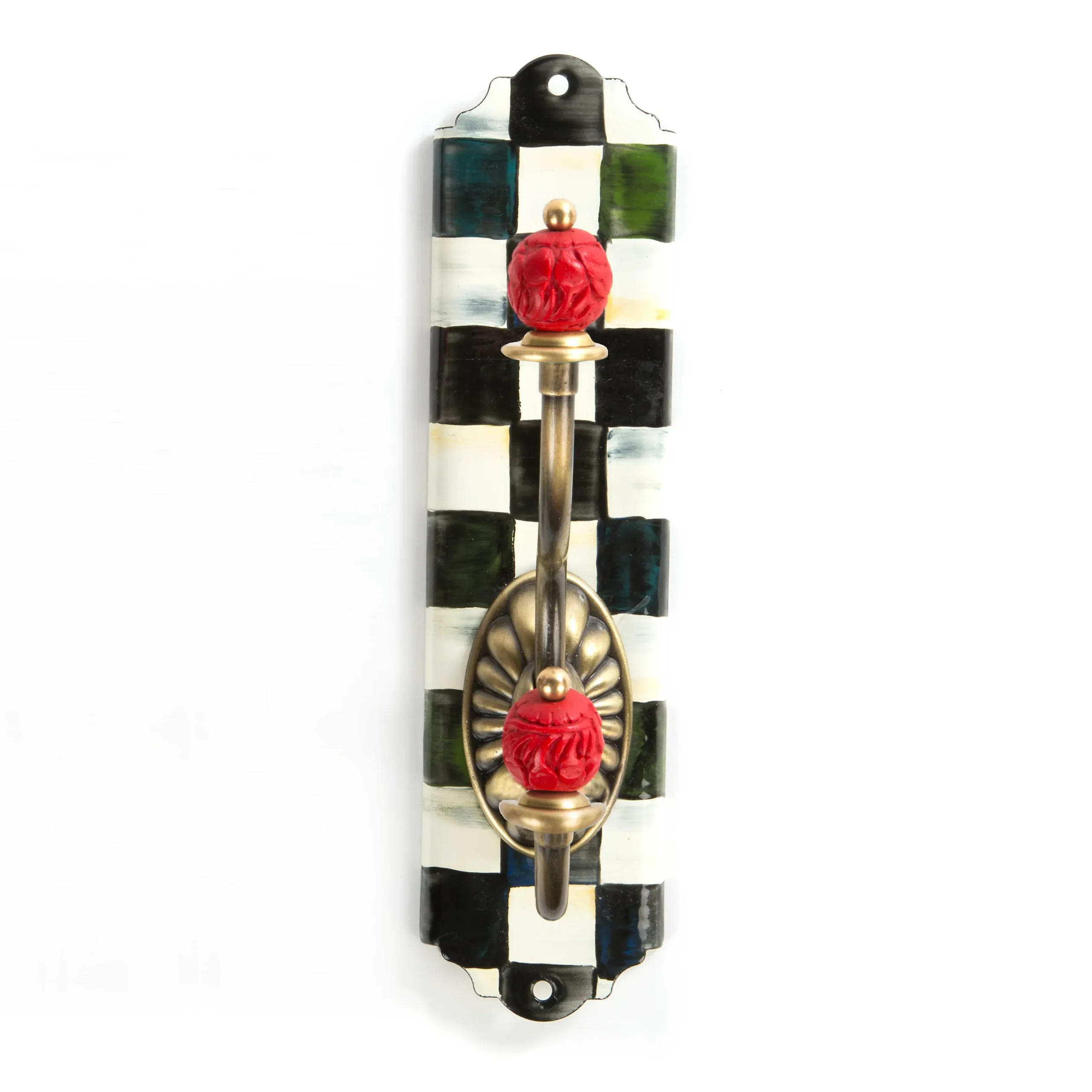 Discount MacKenzie-Childs Courtly Check Enamel Single Wall Hook