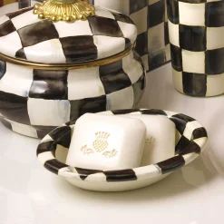 Clearance MacKenzie-Childs Courtly Check Enamel Soap Dish