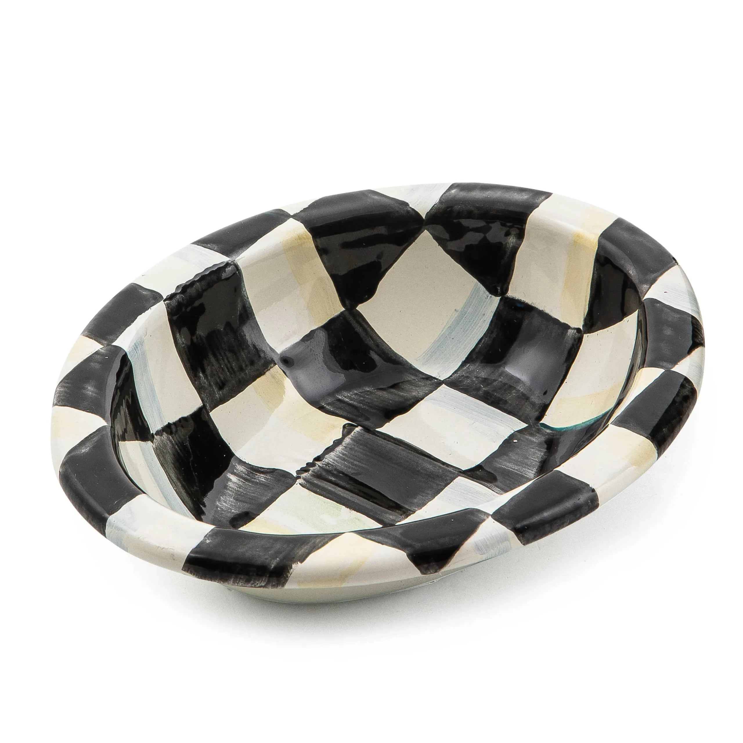 Clearance MacKenzie-Childs Courtly Check Enamel Soap Dish