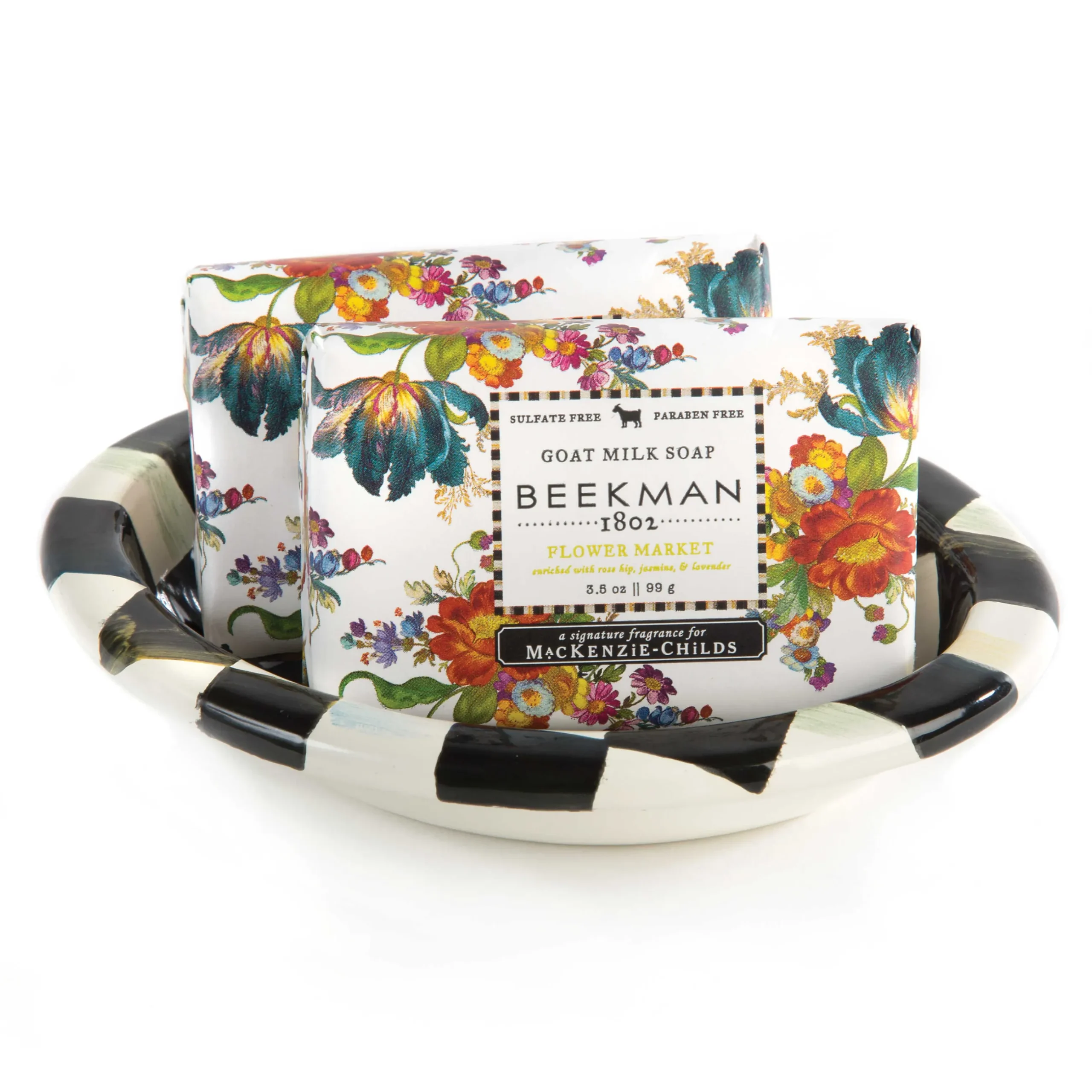 Clearance MacKenzie-Childs Courtly Check Enamel Soap Dish