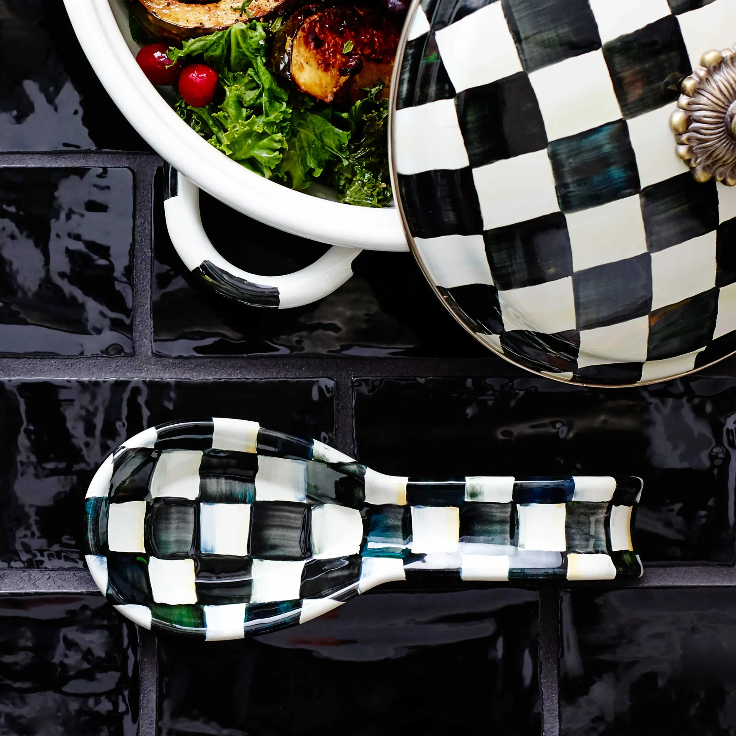 Online MacKenzie-Childs Courtly Check Enamel Spoon Rest