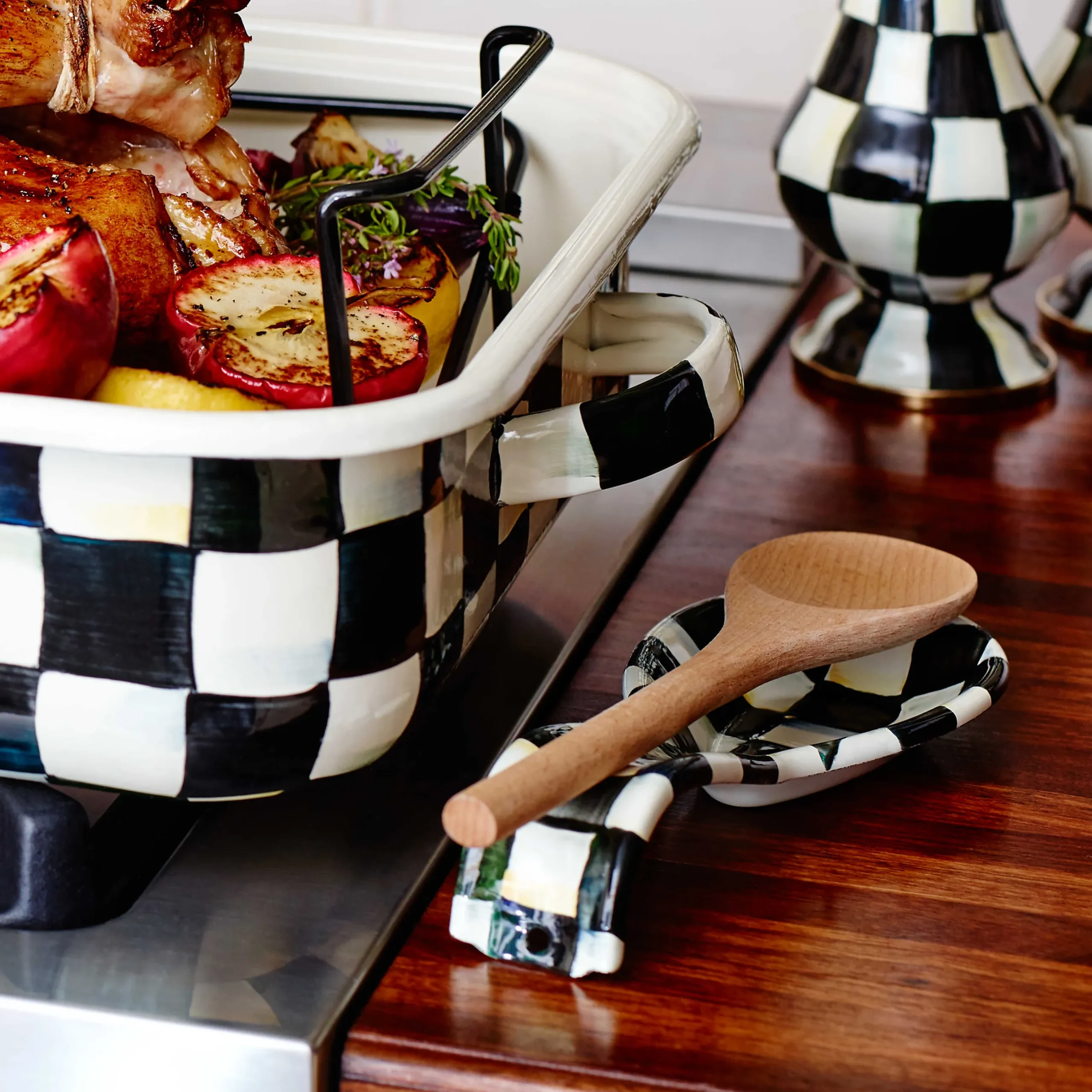 Online MacKenzie-Childs Courtly Check Enamel Spoon Rest