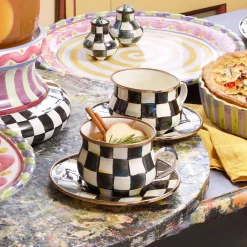 Sale MacKenzie-Childs Courtly Check Enamel Teacup
