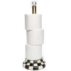 Discount MacKenzie-Childs Courtly Check Enamel Toilet Tissue Storage