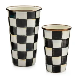 Clearance MacKenzie-Childs Courtly Check Enamel Tumbler - 10 Ounce